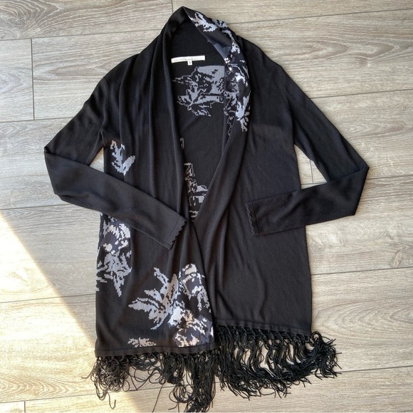 Rachel Roy Boho  Tassel Animal Pattern Lightweight Cardigan - Picture 6 of 16